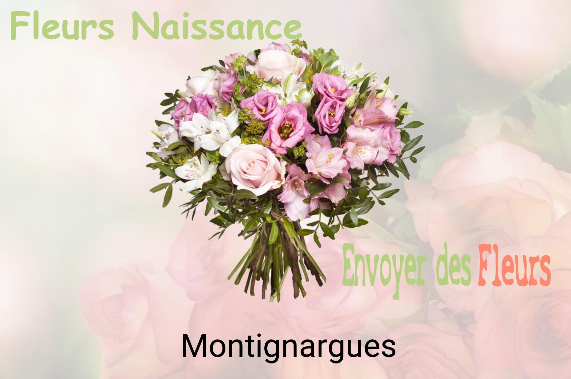 Bouquet de fleurs de naissance livré à Montignargues